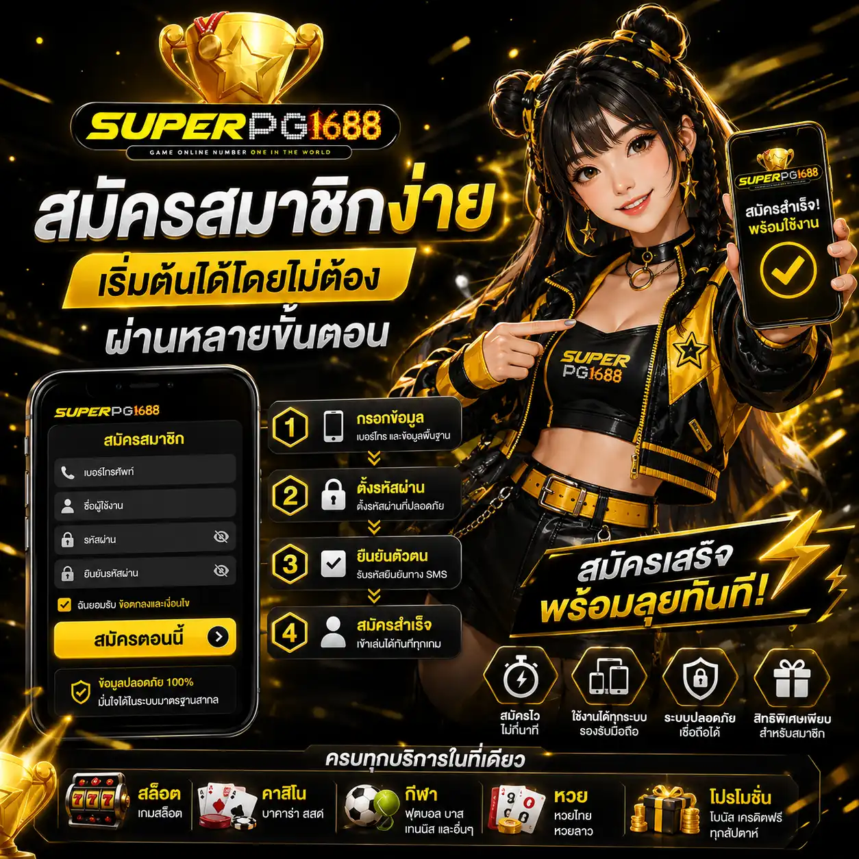 superpg1688 สมัครสมาชิกง่าย เริ่มต้นได้โดยไม่ต้องผ่านหลายขั้นตอน